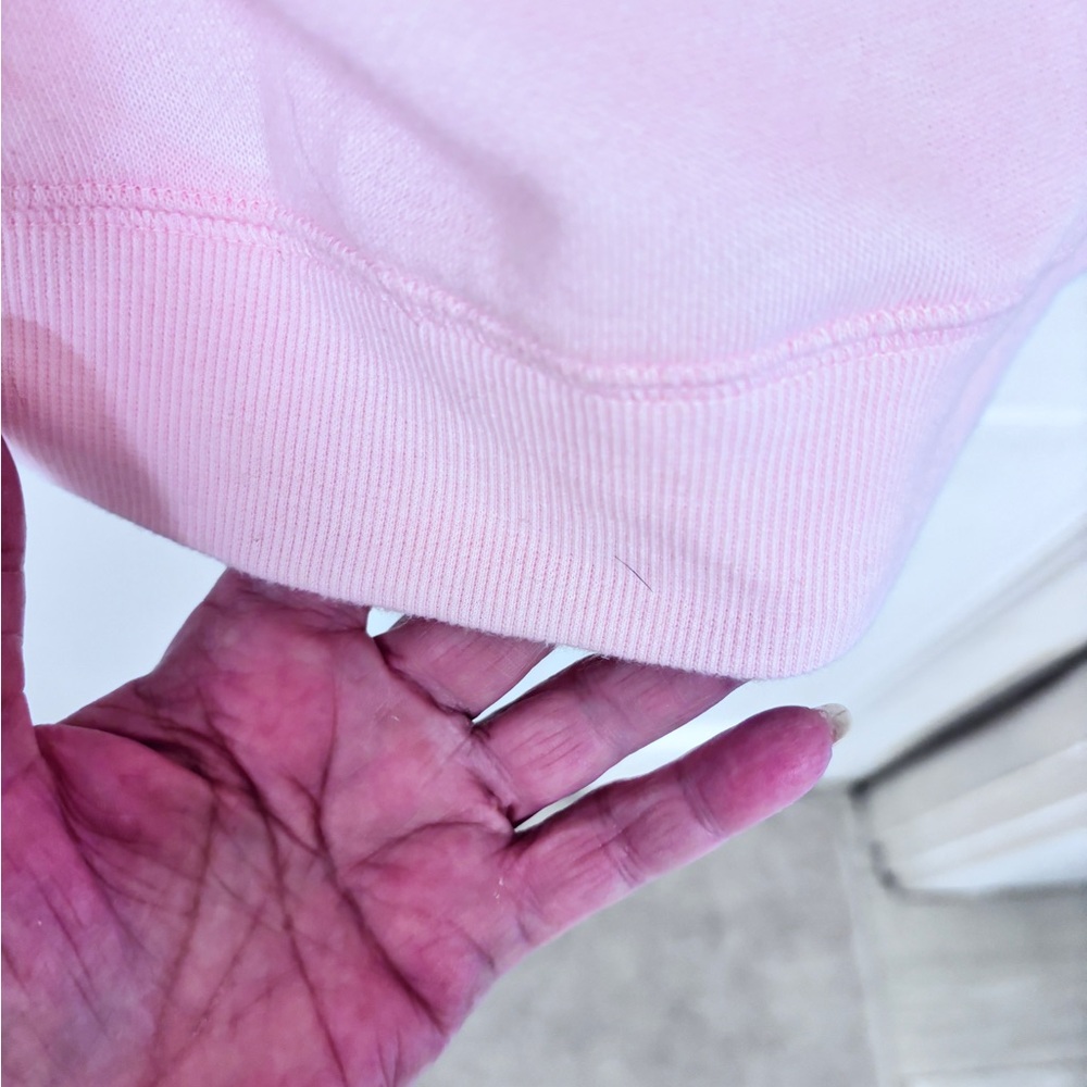 Justice Light Pink SweatshiHoodie with Love Justice sparkling Graphic girls 8-10 - Picture 8 of 10
